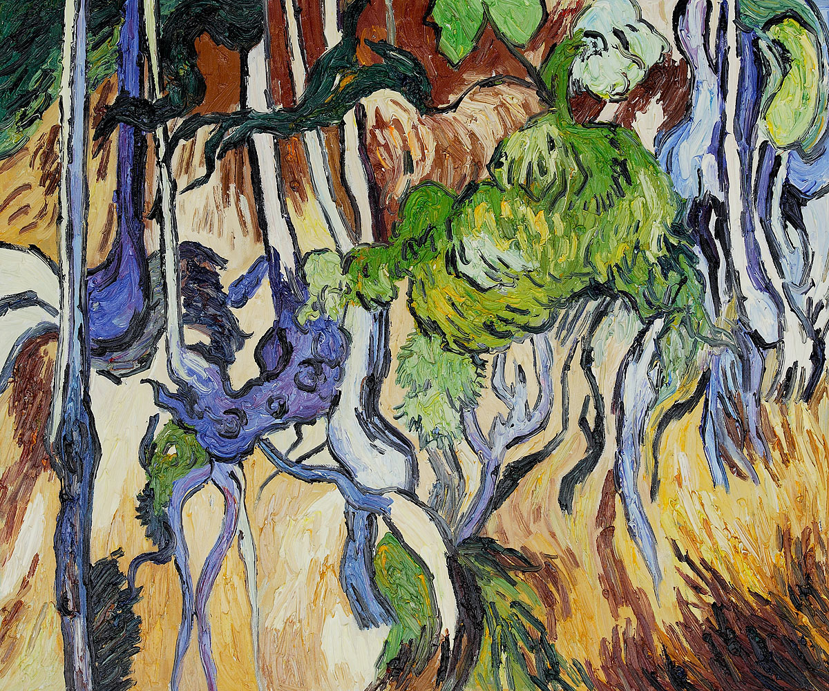 Tree Roots and Tree Trunks by Vincent Van Gogh